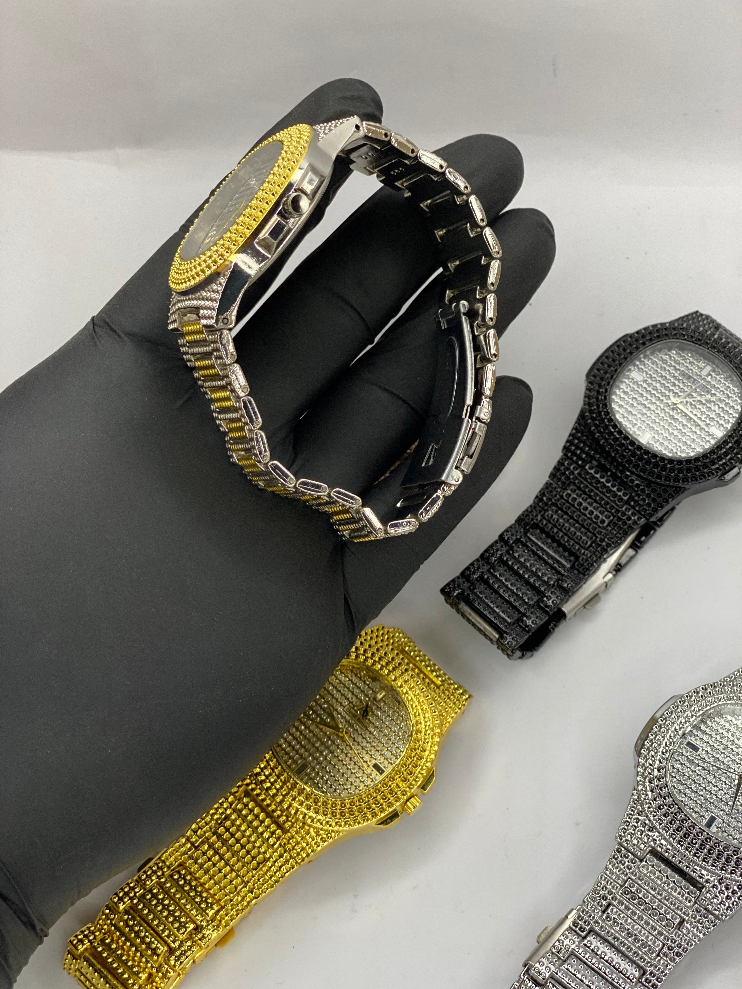 Royal Dual Tone Iced Luxury Watch