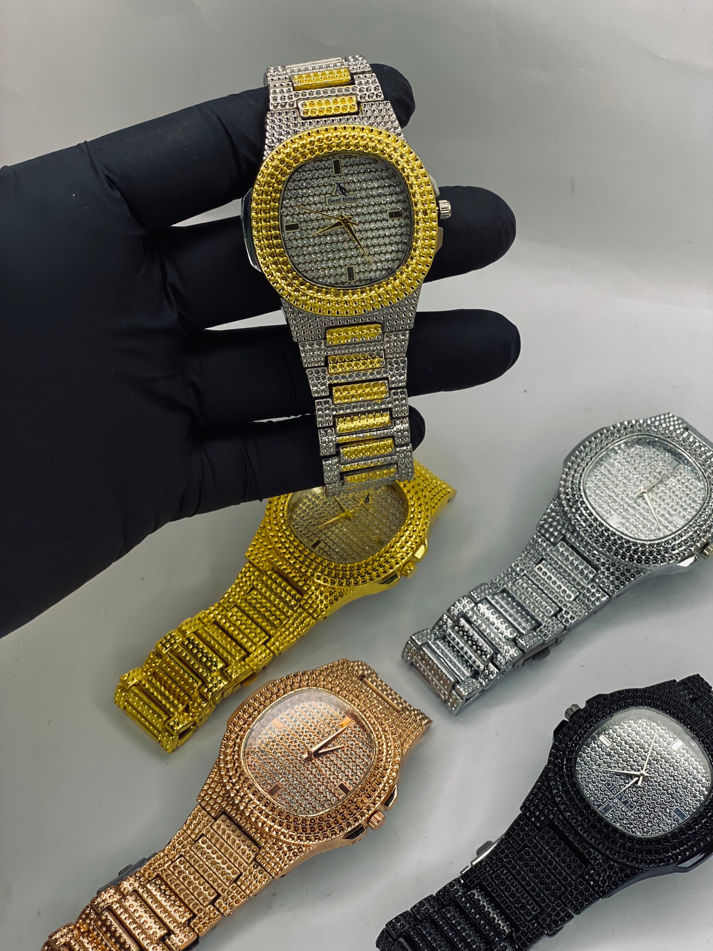 Royal Dual Tone Iced Luxury Watch