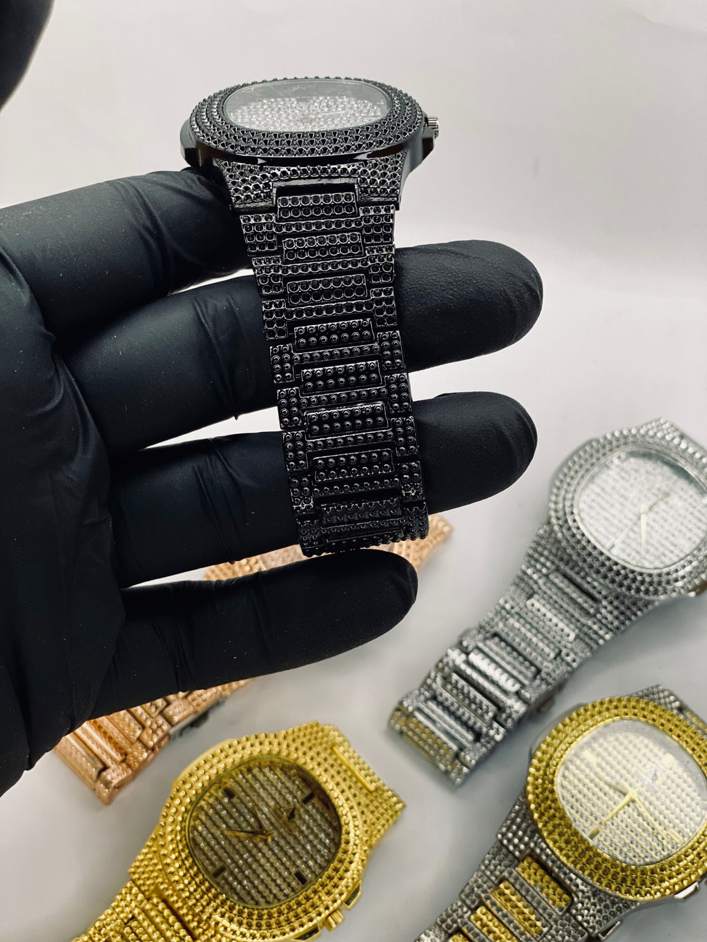 Luxury Black Diamond Watch