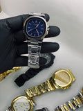 TIMEBE Modern Silver Blue Watch