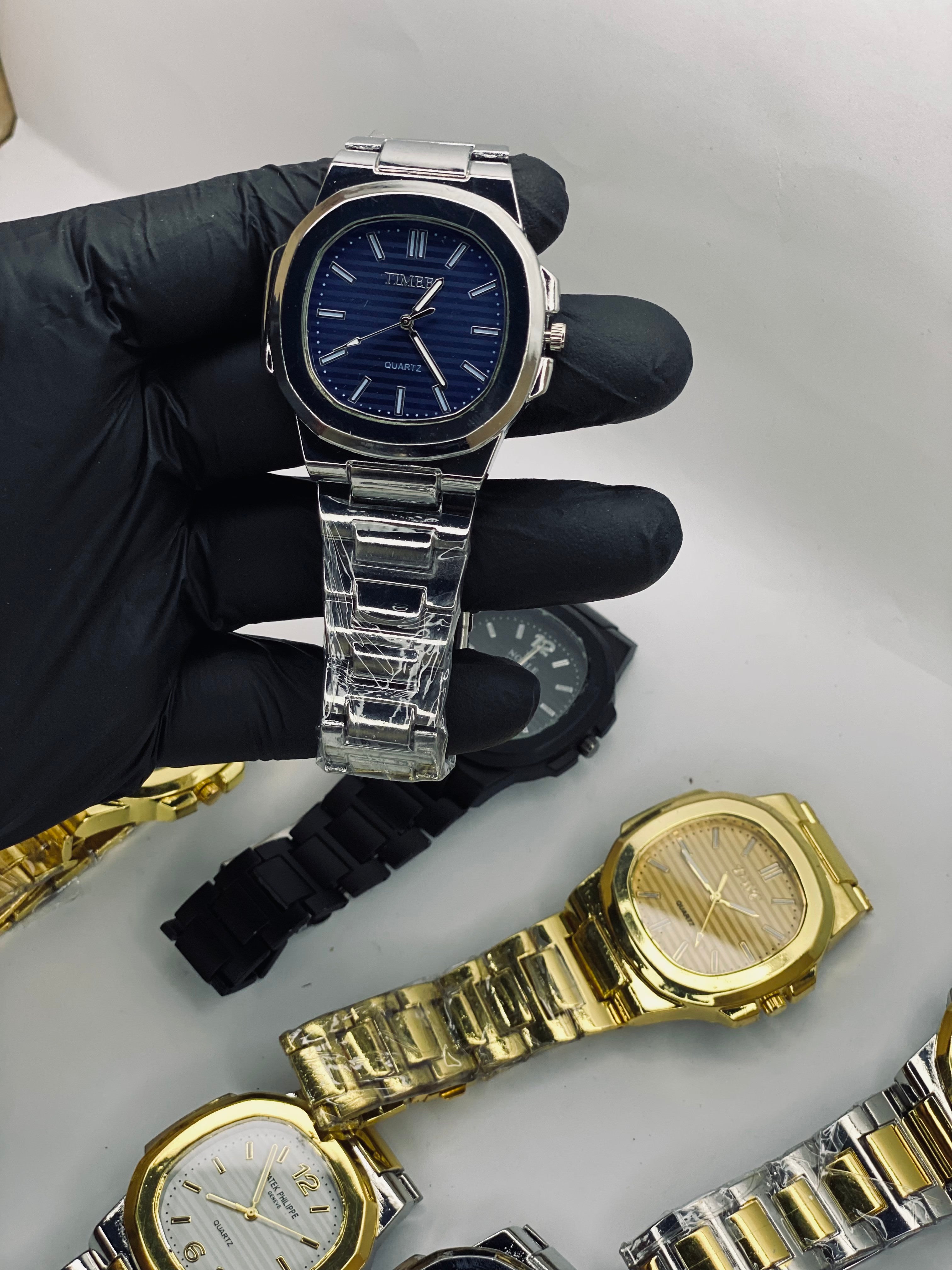 TIMEBE Modern Silver Blue Watch